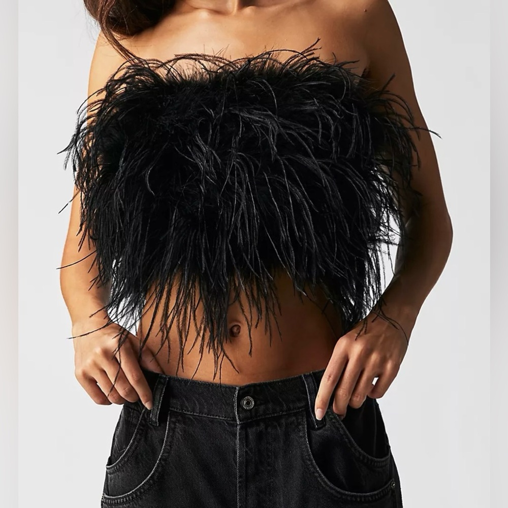 Lamarque Feather Bustier Top